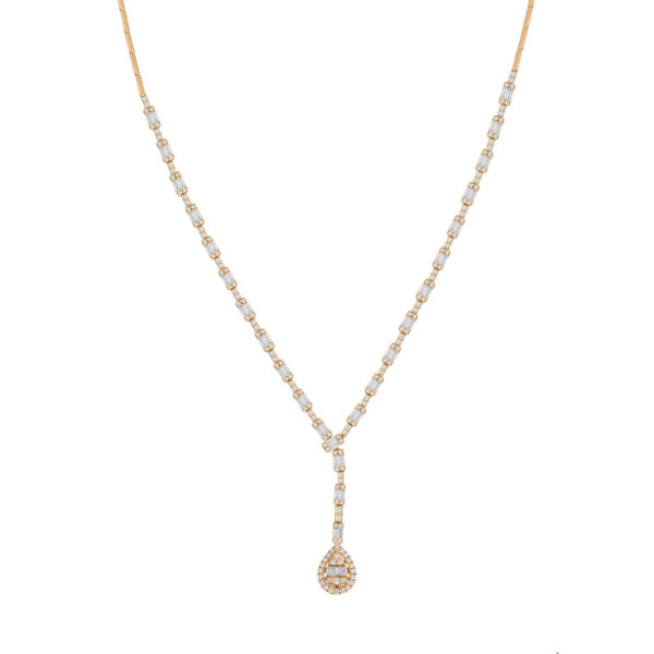 Droplet Diamond Necklace in 18K Yellow Gold