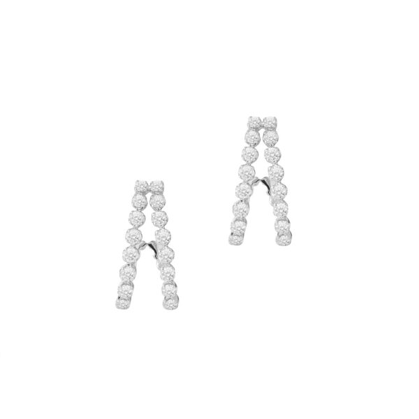Diamond Earrings in 18K White Gold