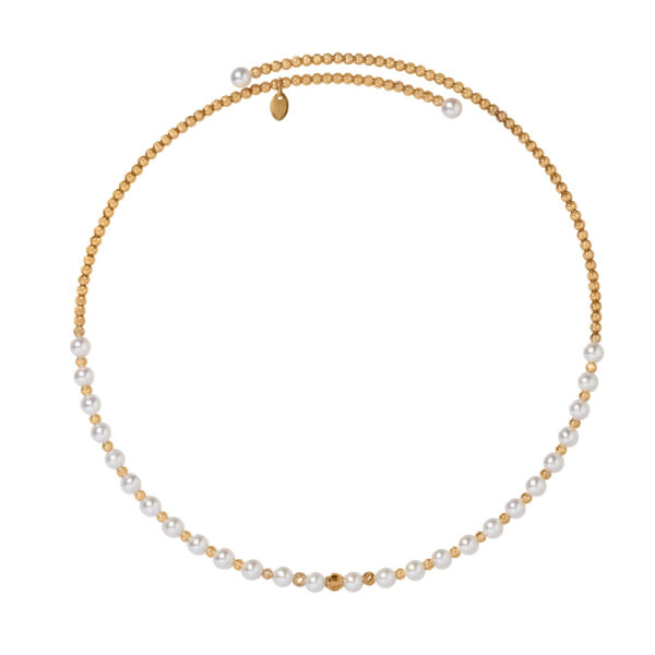 Pearl Necklace in 18K Yellow Gold