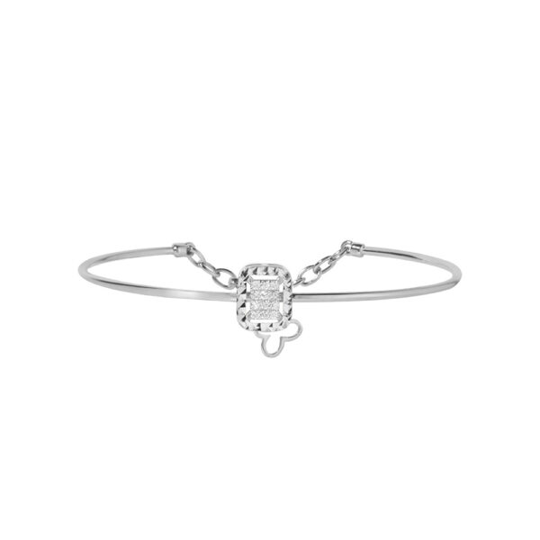 Diamond Bangle in 18K  White Gold