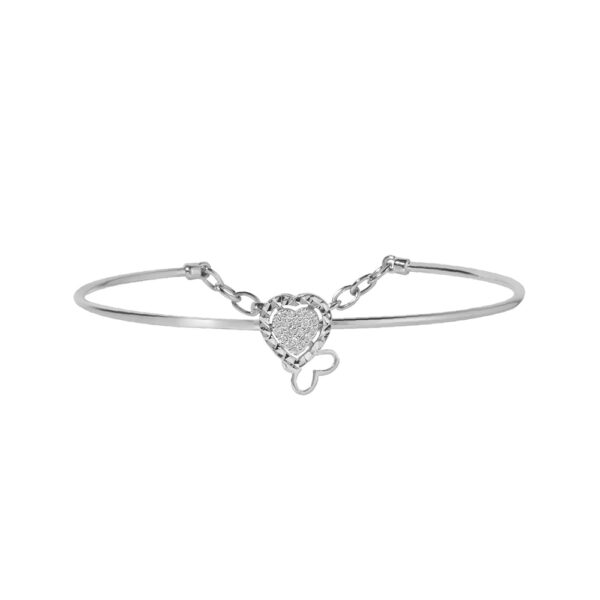 Diamond Bangle in 18K  White Gold