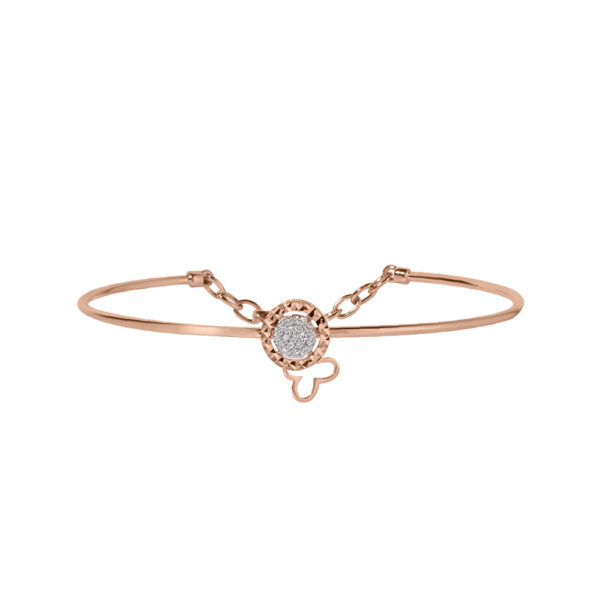 Diamond Bangle in 18K  Rose Gold