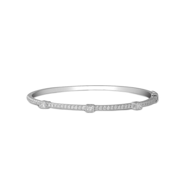 Diamond Bangle in 14K  White Gold