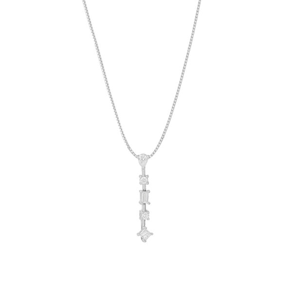 Diamond Pendant in 18K  White Gold
