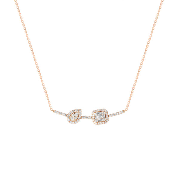 Diamond Necklace in 18K  Rose Gold