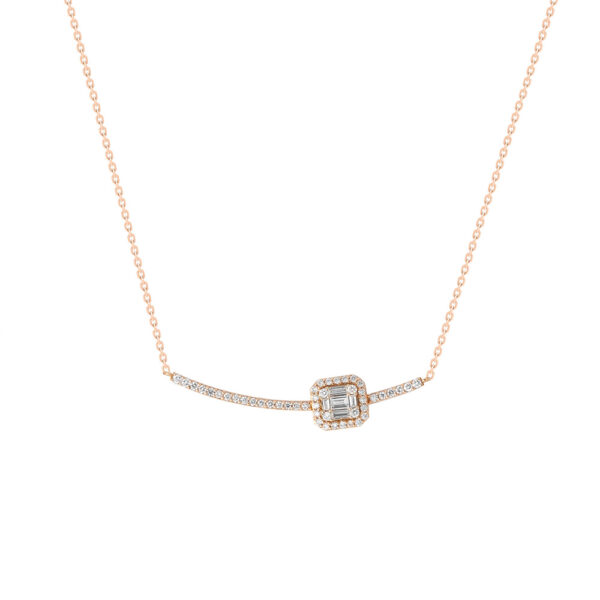 Diamond Necklace in 18K  Rose Gold
