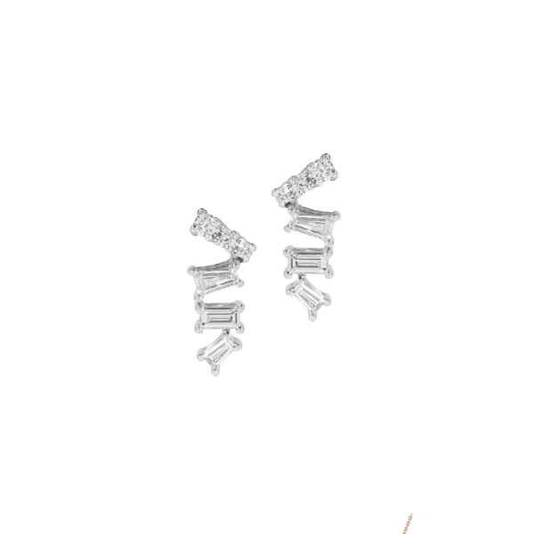 Diamond Earrings in 14K  White Gold
