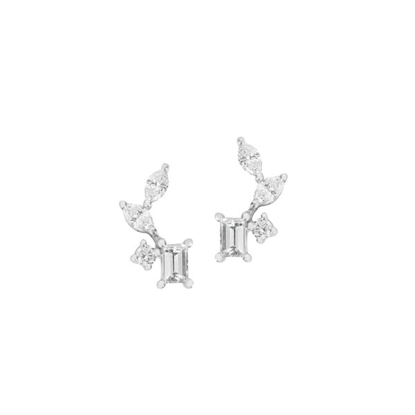 Diamond Earrings in 14K  White Gold