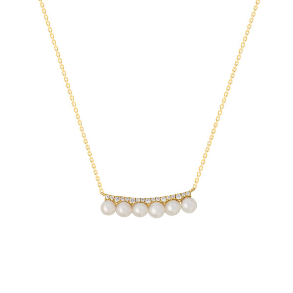 Pearl Necklace in 18K Yellow Gold