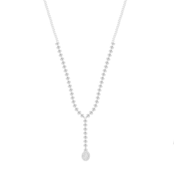 Diamond Necklace in 18K White Gold
