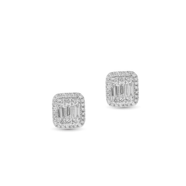 Diamond Earrings in 18K White Gold