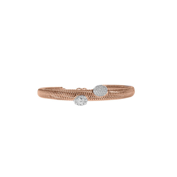 Diamond Bangle in 18K Rose Gold