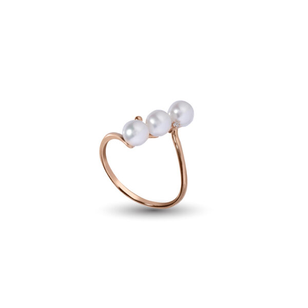 Pearl Ring in 18K Rose Gold