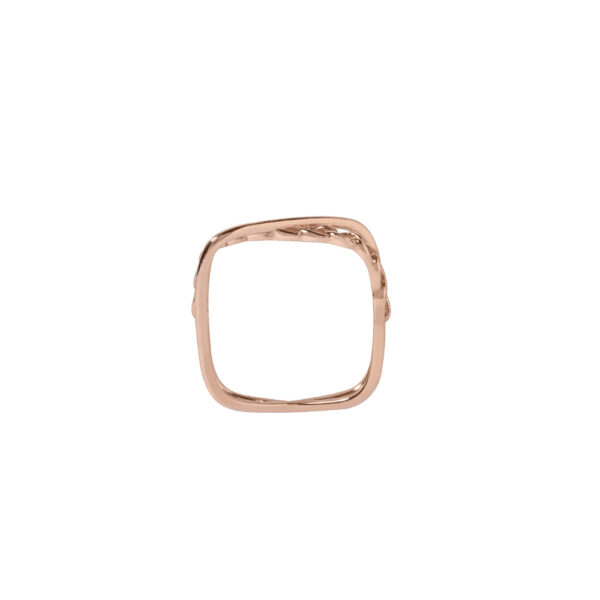 Criss-Cross Ring In 18K Rose Gold