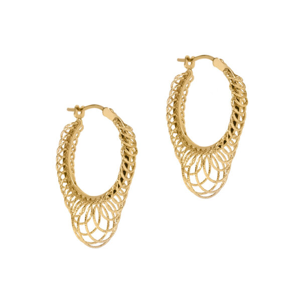 Ringing Earrings in 18K Yellow Gold