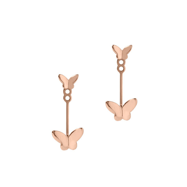 Butterfly Earrings in 18K Rose Gold