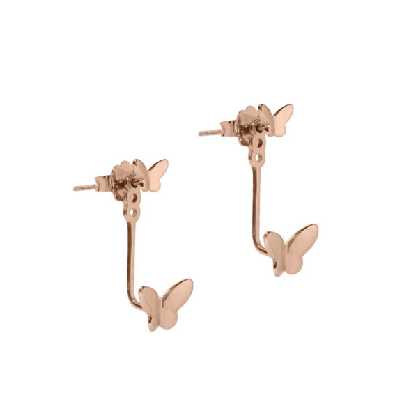 Butterfly Earrings in 18K Rose Gold
