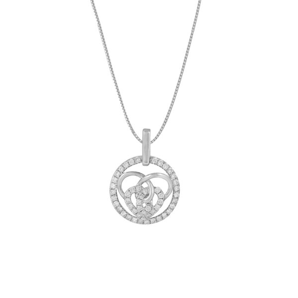 Diamond Pendant in 18K White Gold