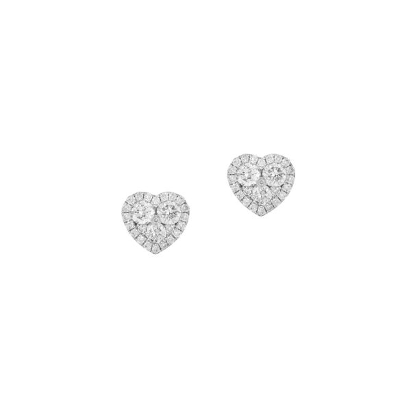 Diamond Earrings in 18K White Gold