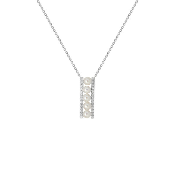 Pearl Necklace in 18K White Gold