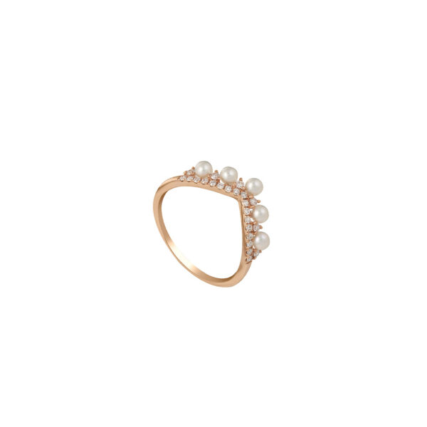 Pearl Ring in 18K Rose Gold