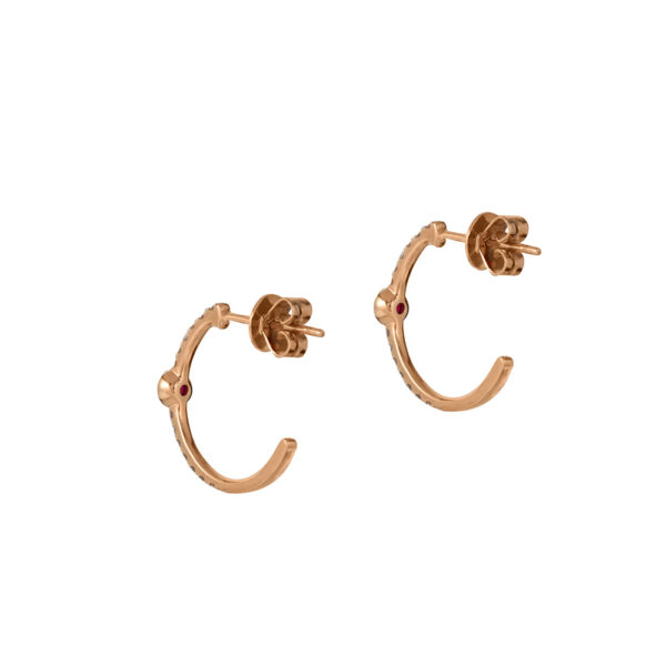 Ruby Earrings in 18K Rose Gold