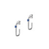 Sapphire Earrings in 18K White Gold
