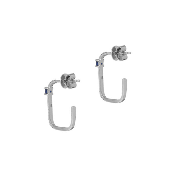 Sapphire Earrings in 18K White Gold
