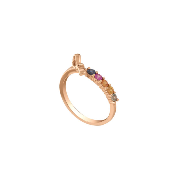 Fancy Sapphire Ring in 18K Rose Gold