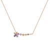 Fancy Sapphire Necklace in 18K Rose Gold
