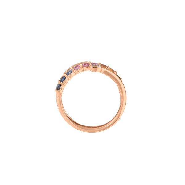 Fancy Sapphire Ring in 18K Rose Gold
