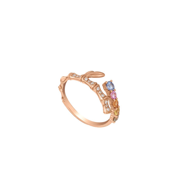 Fancy Sapphire Ring in 18K Rose Gold