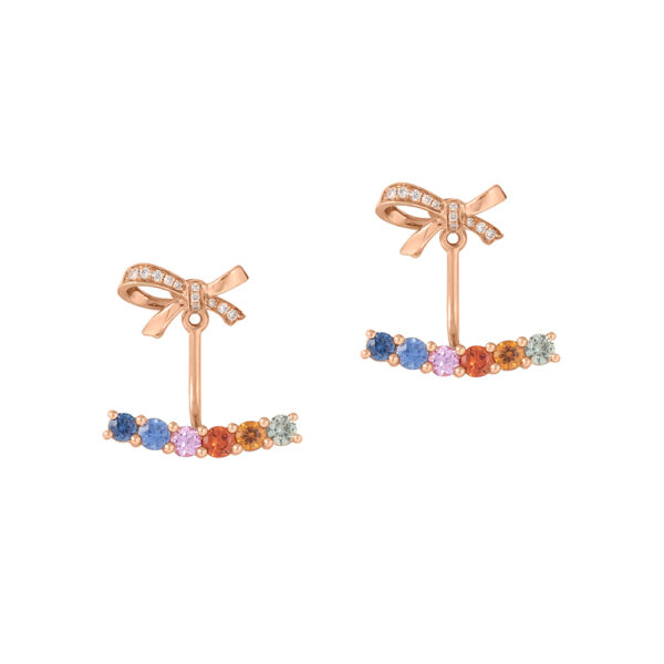 Fancy Sapphire Earrings in 18K Rose Gold