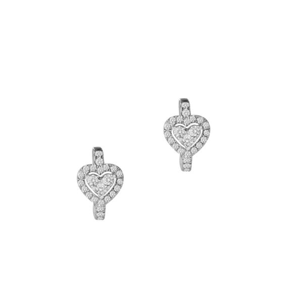 Diamond Earrings in 18K White Gold