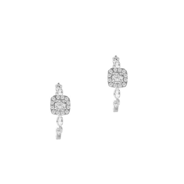 Diamond Earrings in 18K White Gold