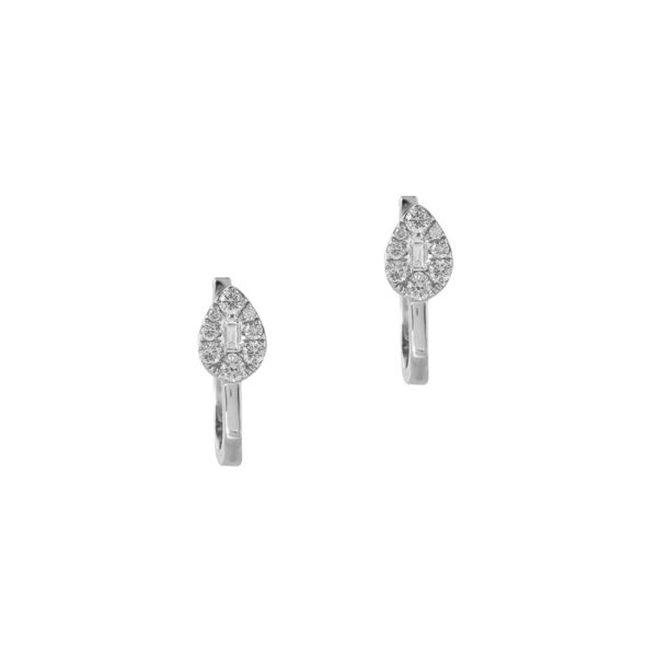 Diamond Earrings in 18K White Gold