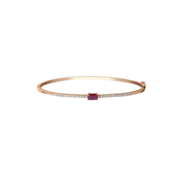 Ruby Bangle in 18K Rose Gold