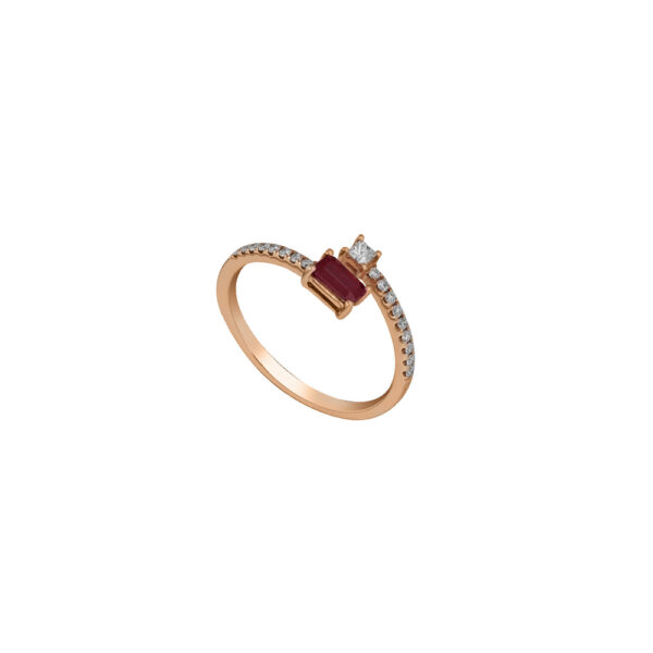 Ruby Ring in 18K Rose Gold