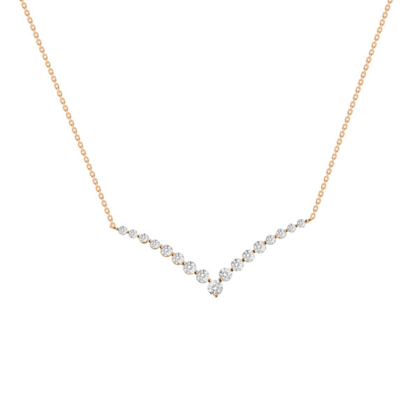Diamond Necklace in 18K Rose Gold