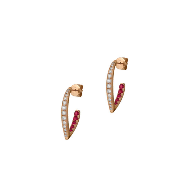 Ruby Earrings in 18K Rose Gold