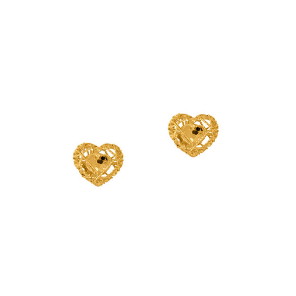 Heart Earrings in 18K Yellow Gold