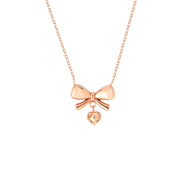 Ribbon Necklace in 18K Rose Gold