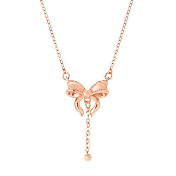Ribbon Necklace in 18K Rose Gold