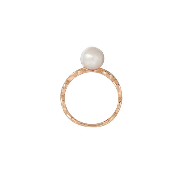 Akoya Pearl Ring in 18K Rose Gold
