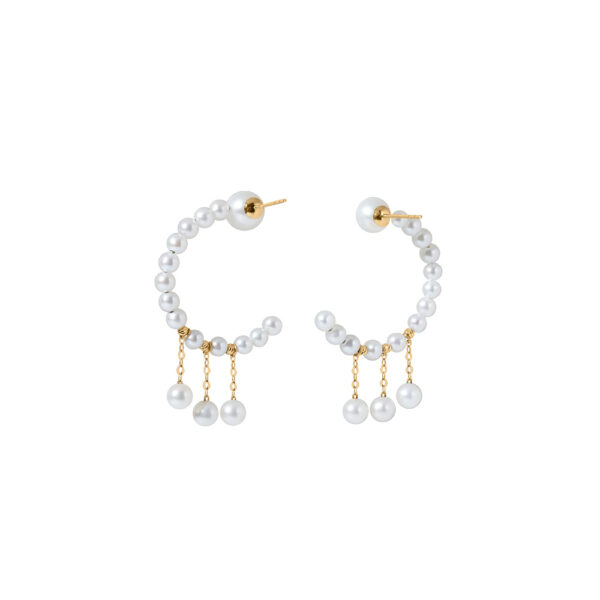 Pearl Earrings in 18K Yellow Gold