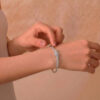 Diamond Bangle in 18K White Gold