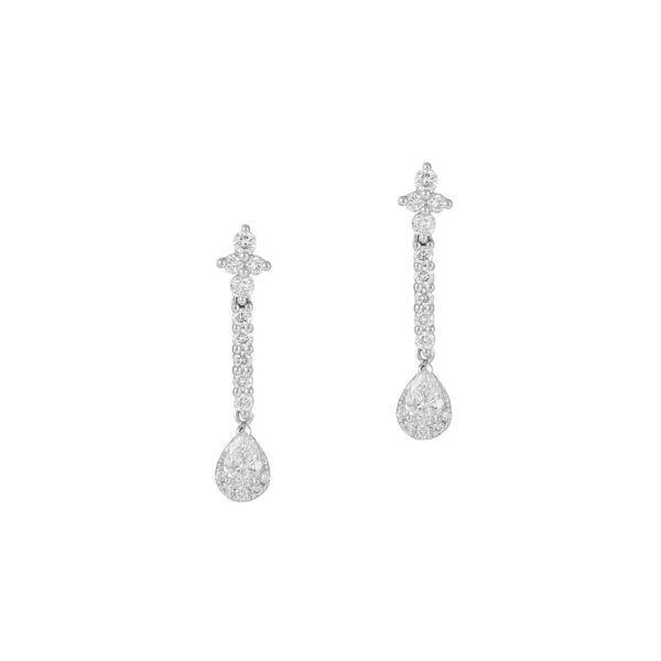 Diamond Earrings in 18K White Gold