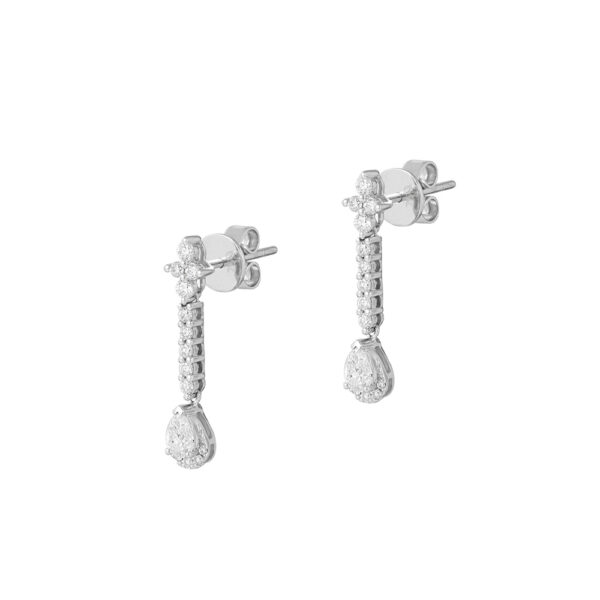Diamond Earrings in 18K White Gold