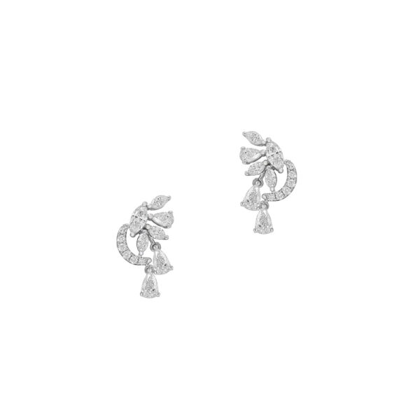 Diamond Earrings in 18K White Gold