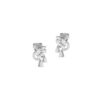 Diamond Earrings in 18K White Gold